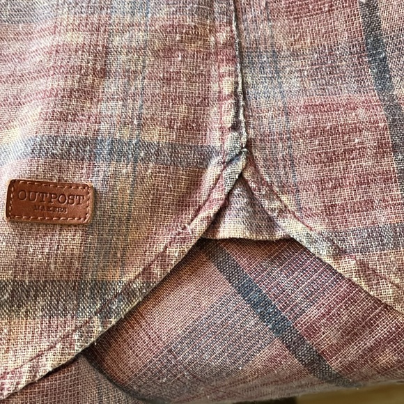 OutPost Maker Sz L Flannel Boyfriend Shirt - Picture 6 of 9